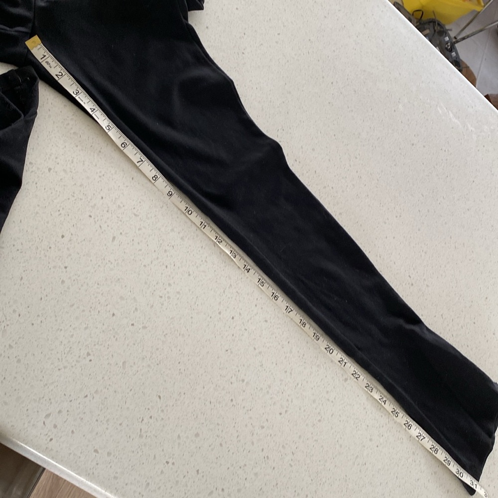 VINCE black leggings long stretch thick quality ankle slit M - Picture 4 of 7